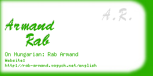 armand rab business card